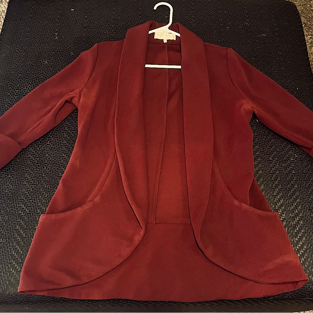 French mauve Melanie Knot Tunic Blazer